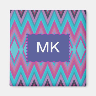 Lila und Aqua-Stämme Magnet