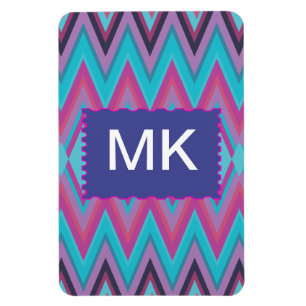 Lila und Aqua-Stämme Magnet