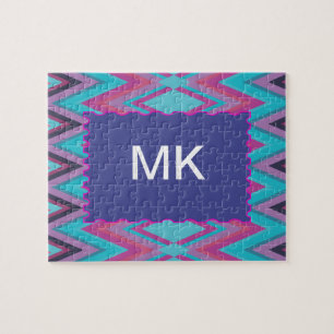 Lila und Aqua-Stämme Puzzle