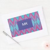 Lila und Aqua-Stämme Rechteckiger Aufkleber (Umschlag)