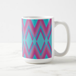 Lila und Aqua Stammes- Kaffeetasse