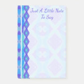 Lila und Aquafarbene Diamanten Post-it Klebezettel (Vorderseite)