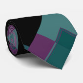 Lila und aquamarin krawatte (Gerollt)