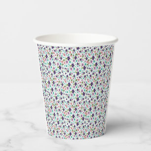 Lila und Aquamarin Pappbecher