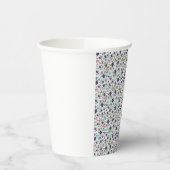 Lila und Aquamarin Pappbecher (Links)