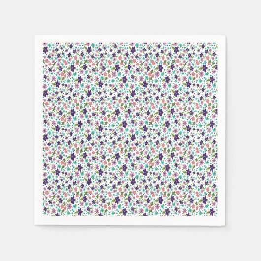 Lila und Aquamarin Serviette (Vorderseite)