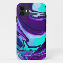 Lila und Aquamarine Abstrakte Fluid Art Case-Mate iPhone Hülle