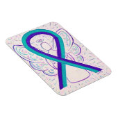 Lila und Aquamarine Angel-Magnete Magnet (Rechte Seite)