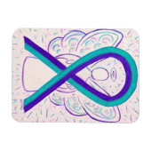 Lila und Aquamarine Angel-Magnete Magnet (Horizontal)