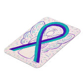 Lila und Aquamarine Angel-Magnete Magnet (Linke Seite)