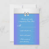 Lila und Aquamarine Blue Quinceanera UAWG RSVP Karte (Rückseite)