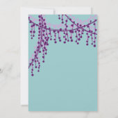 Lila und Aquamarine Einladung zur Hochzeit (Rückseite)