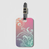 Lila und Aquamarine Gepäckmarke Gepäckanhänger (Vorderseite Vertikal)