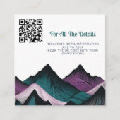 Lila und Aquamarine Hochzeit Begleitkarte (Vorderseite)