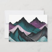 Lila und Aquamarine Hochzeit RSVP Karte (Rückseite)