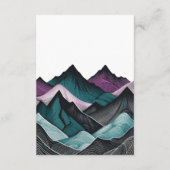 Lila und Aquamarine Hochzeiten Begleitkarte (Rückseite)