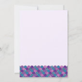 Lila und Aquamarine Mermaid Babydusche Einladung (Rückseite)