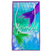Lila und Aquamarine Mermaid-Schwanz und Skala Vorn Kleine Geschenktüte (Vorderseite)