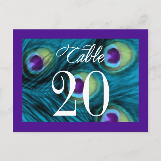 Lila und Aquamarine Pfauenfantasie Postkarte (Vorderseite)