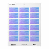 Lila und Aquamarine Wasserfarbe Adressaufkleber (Vorne)