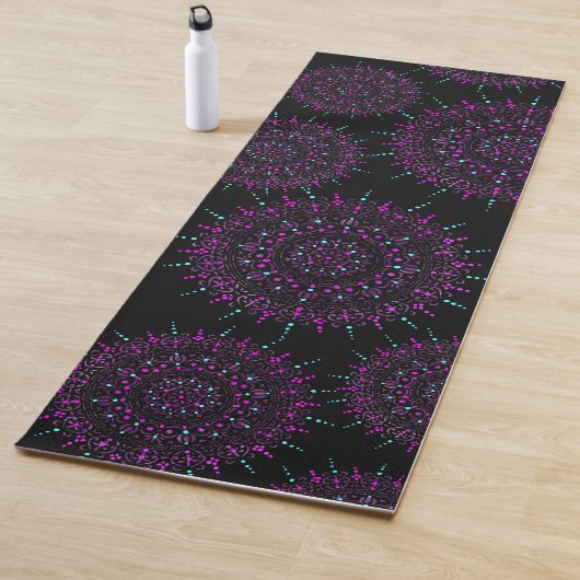 Lila und Aquamariner Dot Mandala Yoga Mat Yogamatte (Beispiel)