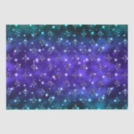 Lila und Aquamariner Ombre Glitzer Celestial Patte Seidenpapier
