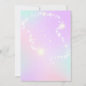 Lila und Aquamariner Schwanz Mermaid Geburtstag Ei Einladung (Rückseite)