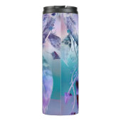 Lila und Aquamariner Traumfänger Boho Chic Rustika Thermosbecher (Rückseite)