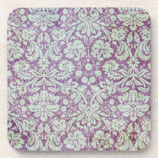 Lila und Aquamariner Vintager Hintergrund Untersetzer (Vorderseite)