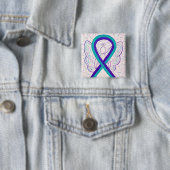 Lila und Aquamarines Awareness Ribbon Angel Button (Beispiel)