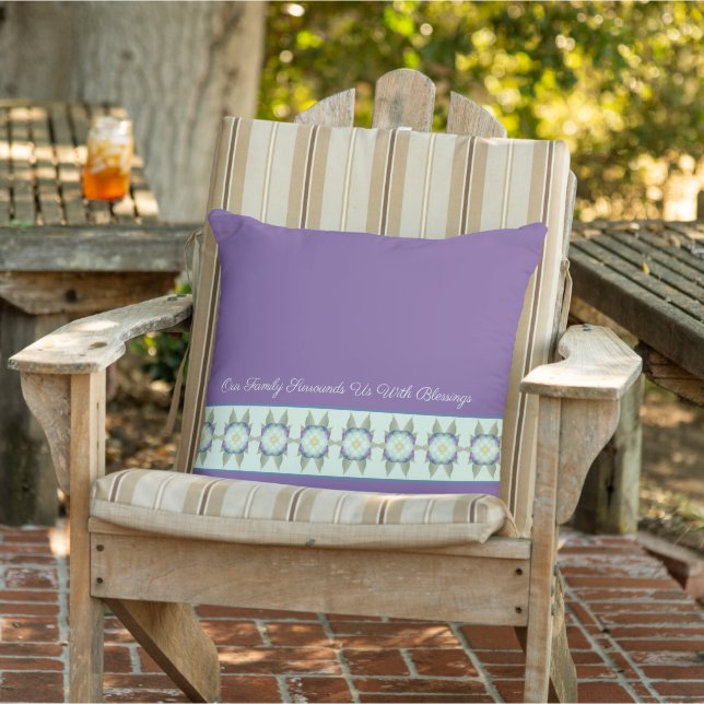 Lila und Aquamarines Blau Kissen (Stuhl )