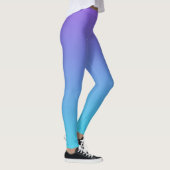 Lila und aquamarines blaues Ombre Leggings (Rechts)