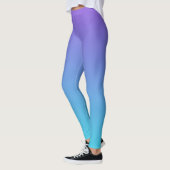 Lila und aquamarines blaues Ombre Leggings (Links)