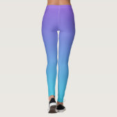 Lila und aquamarines blaues Ombre Leggings (Rückseite)
