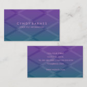 Lila und Aquamarines Diamantmuster Visitenkarte (Vorne/Hinten)