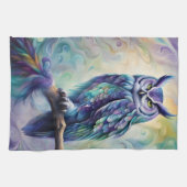 Lila und Aquamarines Ei Geschirrtuch (Horizontal)