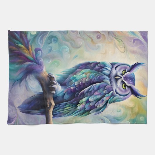 Lila und Aquamarines Ei Geschirrtuch (Horizontal)