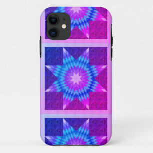 Lila und Aquamarines Einzelsterndesign Case-Mate iPhone Hülle