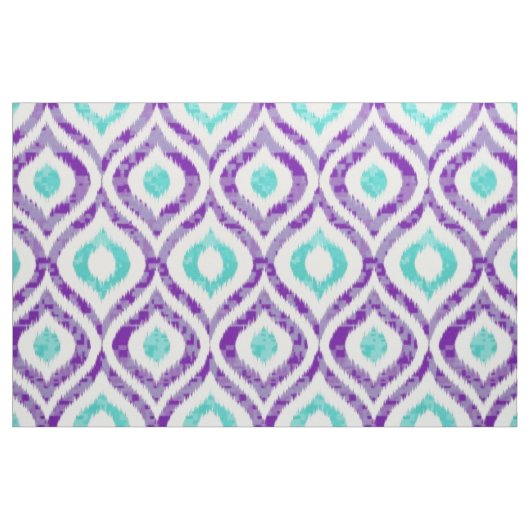 Lila und aquamarines ikat Muster Stoff (Yard (91,4 cm))