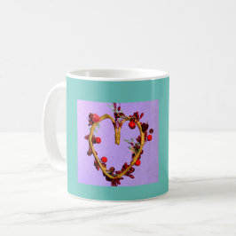 Lila und Aquamarines Muttertagsherz Kaffeetasse