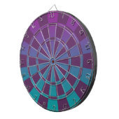 Lila und aquamarines Ombre Dartscheibe (Vorderseite rechts)