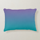"Lila und aquamarines Ombre" Dekokissen (Vorderseite)