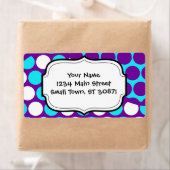 Lila und Aquamarines Polka Dot Wave Muster (Insitu)