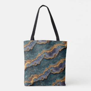 Lila und Aquamarines Rock Interieur Tasche