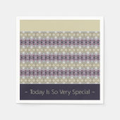 Lila und Beige Serviette (Vorderseite)