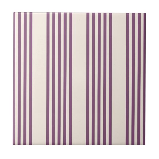 Lila und beige Streifen Fliese (Vorderseite)