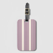 Lila und beige Streifen Gepäckanhänger (Vorderseite Vertikal)