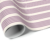 Lila und beige Streifen Geschenkpapier (Rolleneckpunkt)