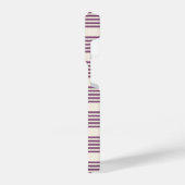 Lila und beige Streifen iPhone Hülle (Linke Seite)