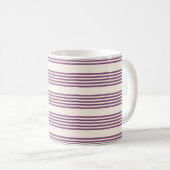 Lila und beige Streifen Kaffeetasse (VorderseiteRechts)